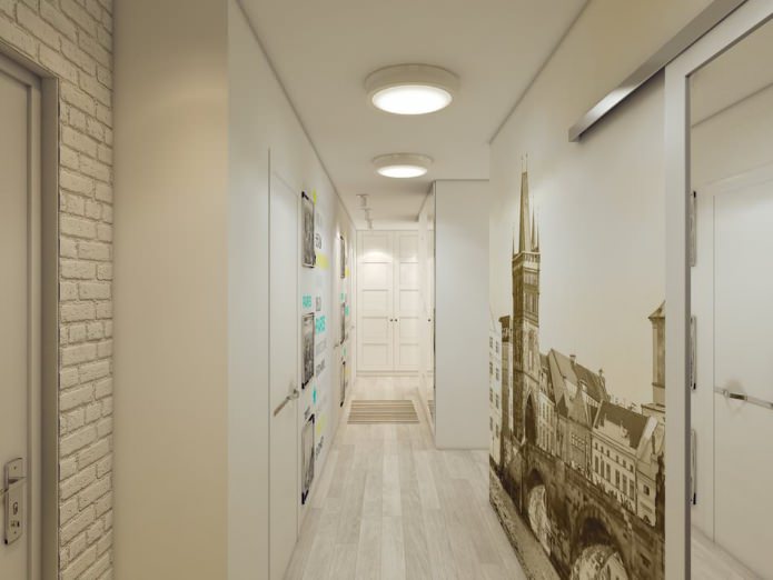 corridor in the design of the apartment is 80 sq. m.