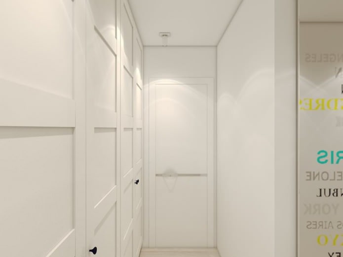 corridor in the design of the apartment is 80 sq. m.