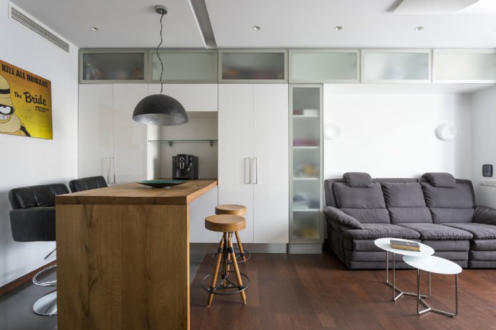 Wohnküche Interieur mit Bartheke