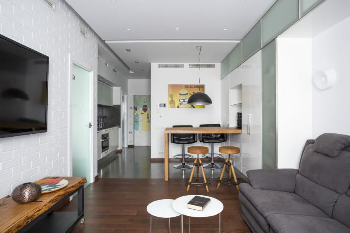 Wohnküche Interieur mit Bartheke