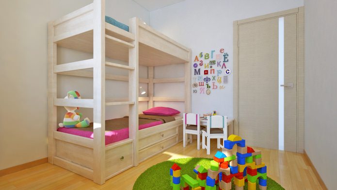 Kinderzimmer in einer Zweizimmerwohnung