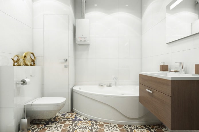 bathroom in a modern beautiful apartment