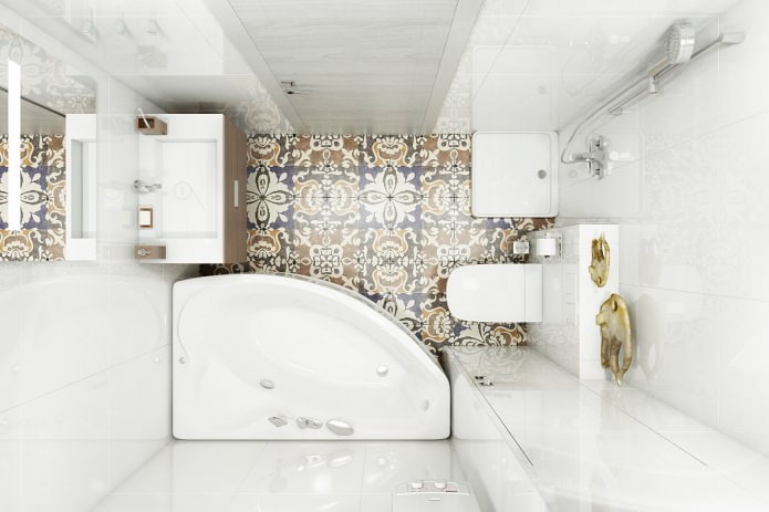 fürdőszoba egy modern, gyönyörű lakásban