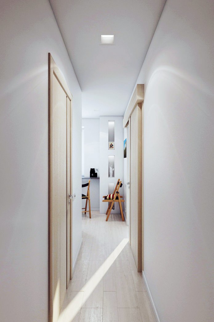 corridor in the interior of a 2-room apartment