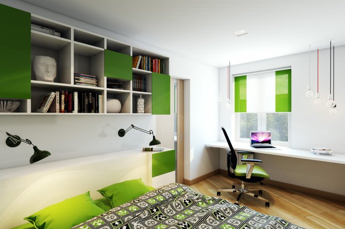 Schlafzimmer im Design einer Zweizimmerwohnung in einem Plattenhaus