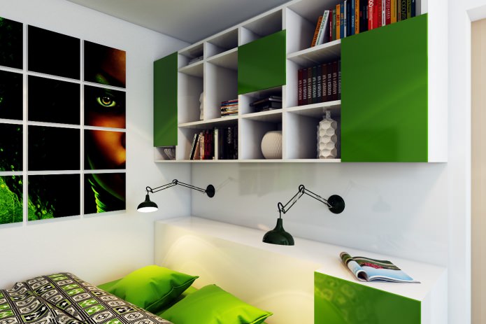 Schlafzimmer im Design einer Zweizimmerwohnung in einem Plattenhaus