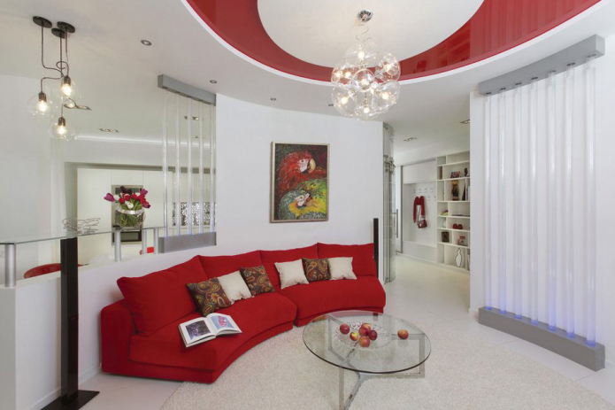 white floor and round ceiling