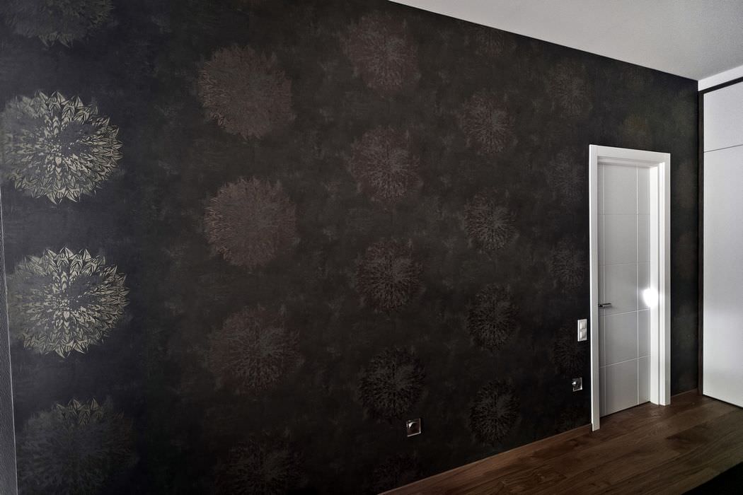 wallpaper in the design of an apartment of 64 sq. m.