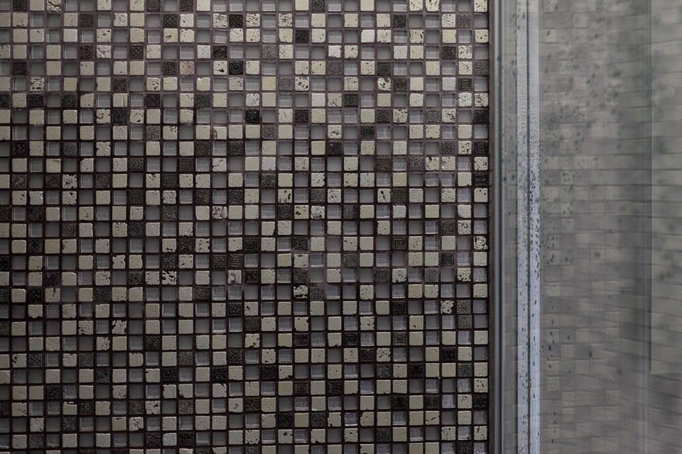 mozaik egy 64 négyzetméteres lakás kialakításában. m.