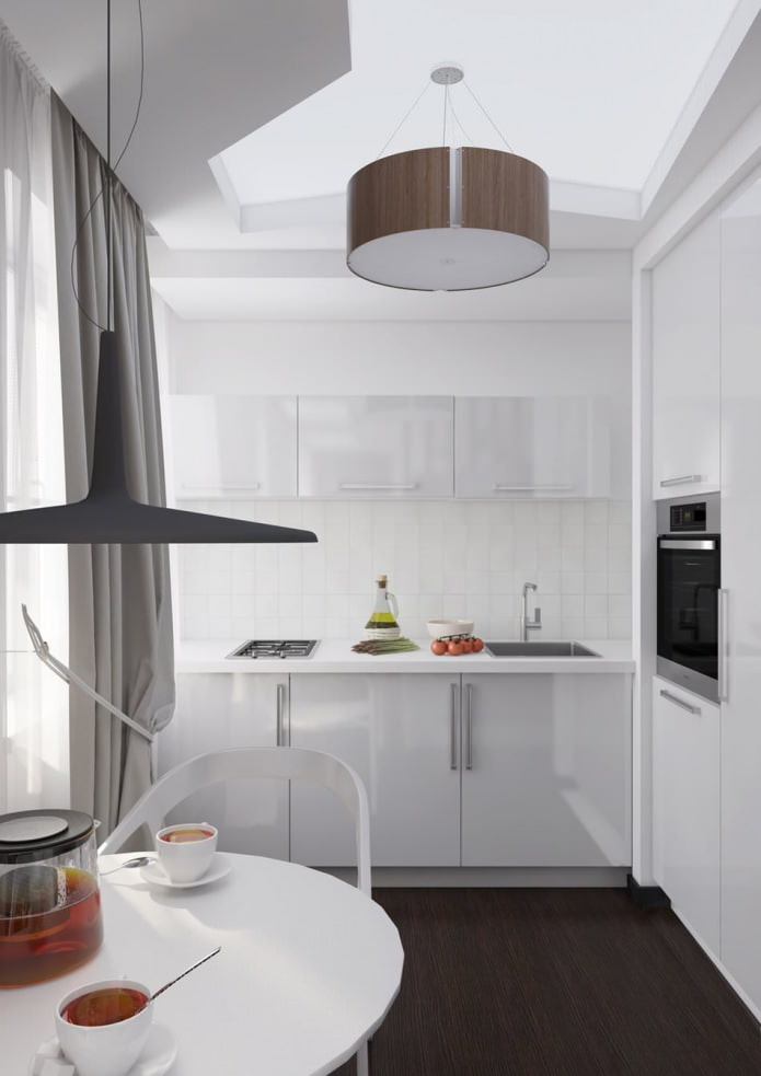 kitchen in the interior of an apartment of 54 sq. m.