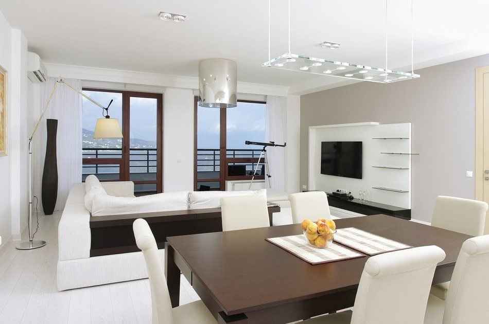 Ang modernong disenyo ng panloob na apartment sa estilo ng minimalism