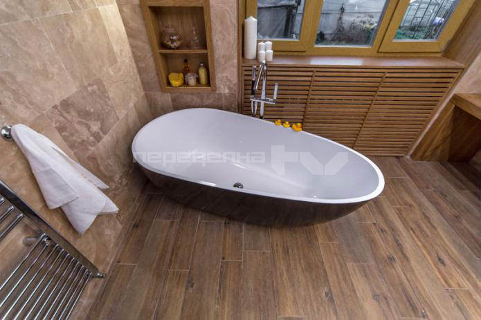 black and white bathtub in the interior