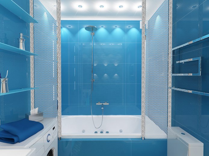 fürdőszoba kék árnyalatokkal