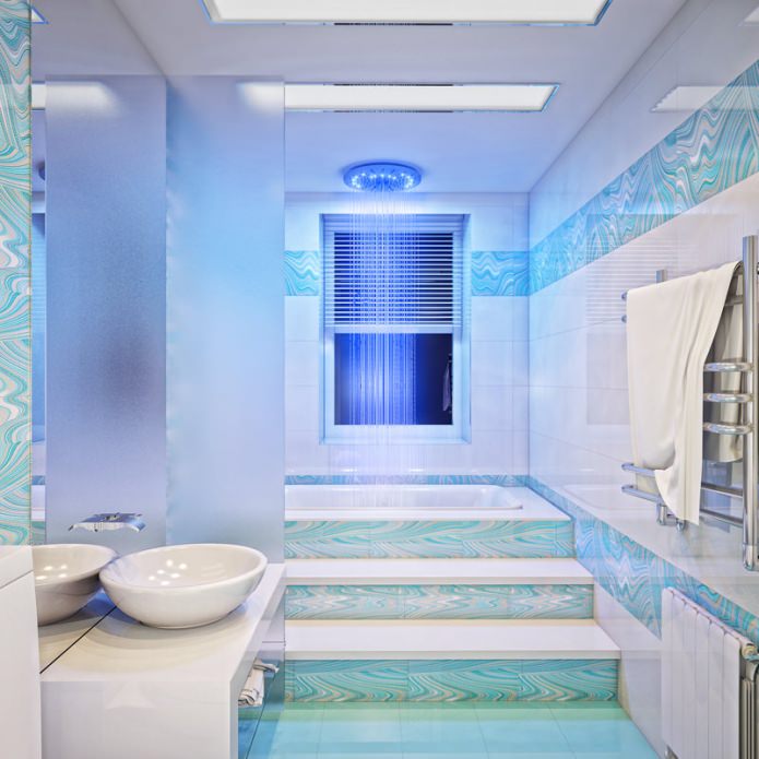 Badezimmer in Blau