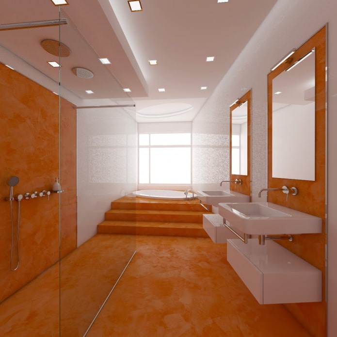 наранџасти дизајн купатила