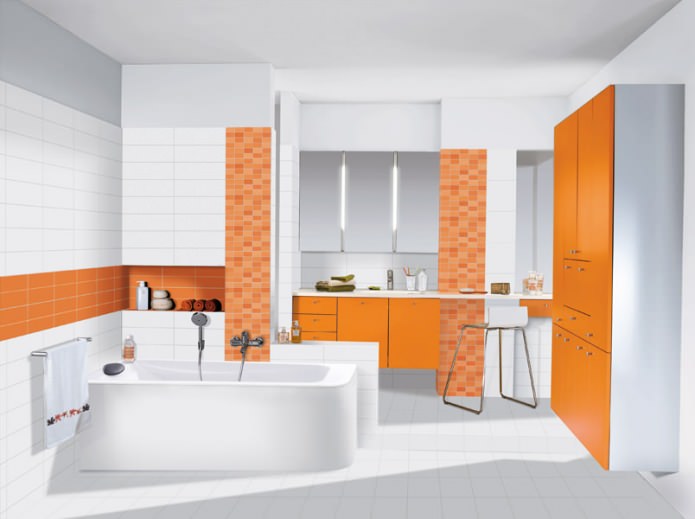 bathroom in orange