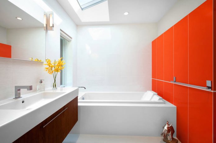 Badezimmer in Orange