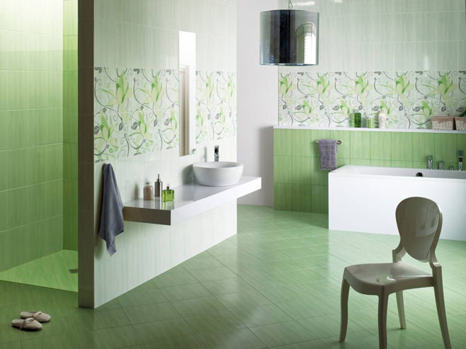 дизајн зеленог купатила