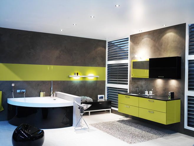 дизајн зеленог купатила