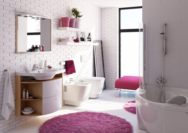 pink bathroom photo