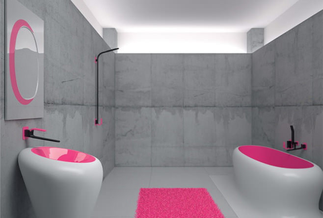 Badezimmer rosa
