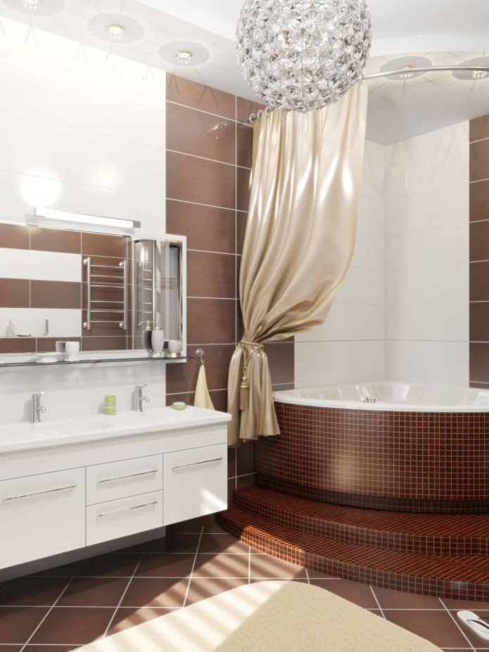 Bathroom in brown tones