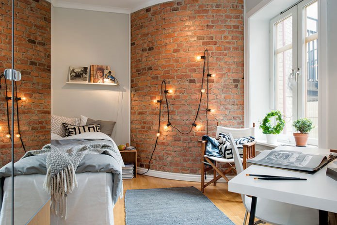 brick in the bedroom