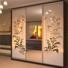Options for the design of the facades of the doors of the sliding wardrobe-3