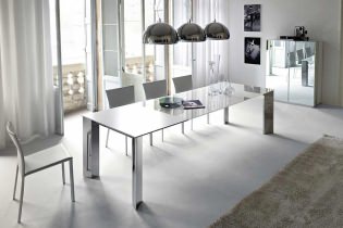 Choosing a dining table: types, features, photos
