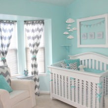 Children's room in turquoise colors: features, photo-11