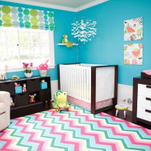 Children's room in turquoise colors: features, photo-1