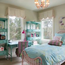Children's room in turquoise colors: features, photo-10