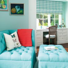 Children's room in turquoise colors: features, photo-7