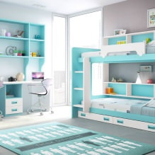 Children's room in turquoise colors: features, photo-6