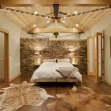 Decorative stone in the bedroom: features, photo-4