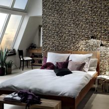 Decorative stone in the bedroom: features, photo-1