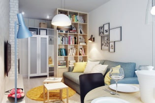 Disenyo ng proyekto para sa isang three-room apartment na 60 sq. m