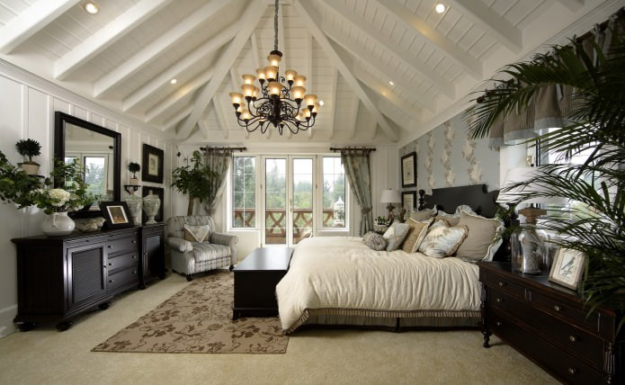 Bedroom design in the English style: features, photos
