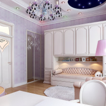 Lavendel Interieur: Kombination, Stilwahl, Dekoration, Möbel, Vorhänge und Accessoires-2