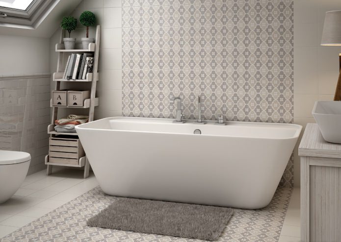 Gray tiles in the bathroom: features, photos