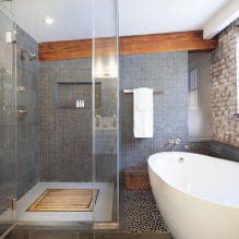 Gray tiles in the bathroom: features, photo-2