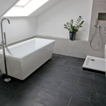 Gray tiles in the bathroom: features, photo-4