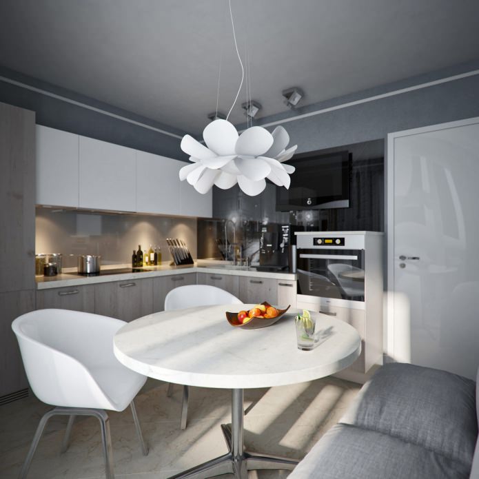 Design of a one-room apartment 38 meters in a house of the KOPE series