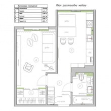 Design project for a one-room apartment of 43 sq. m. from studio Guinea-3