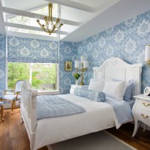 Die Wahl der Tapete für das Schlafzimmer: Design, Foto, Kombinationsmöglichkeiten-11