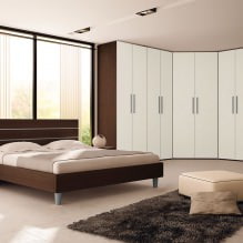 Угаона гардероба у спаваћој соби: врсте, садржај, величине, дизајн-7