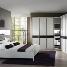 Corner wardrobe in the bedroom: types, content, sizes, design-10