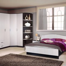 Corner wardrobe in the bedroom: types, content, sizes, design-11