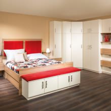 Corner wardrobe in the bedroom: types, content, sizes, design-12