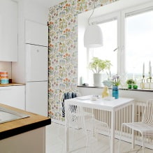 How to choose wallpaper for a small kitchen? -11